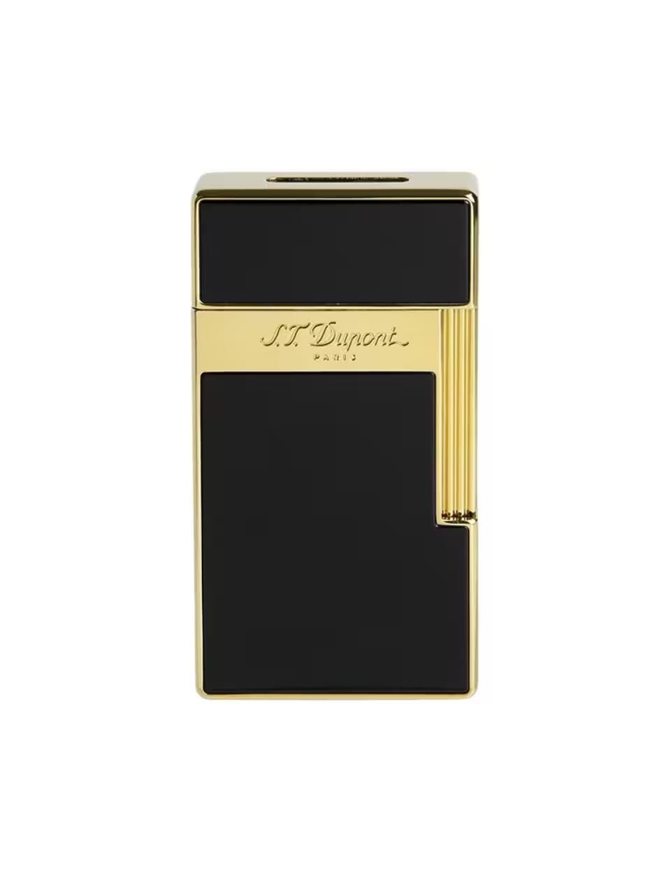 S.T. Dupont Biggy Golden Black Lacquer Çakmak 25002