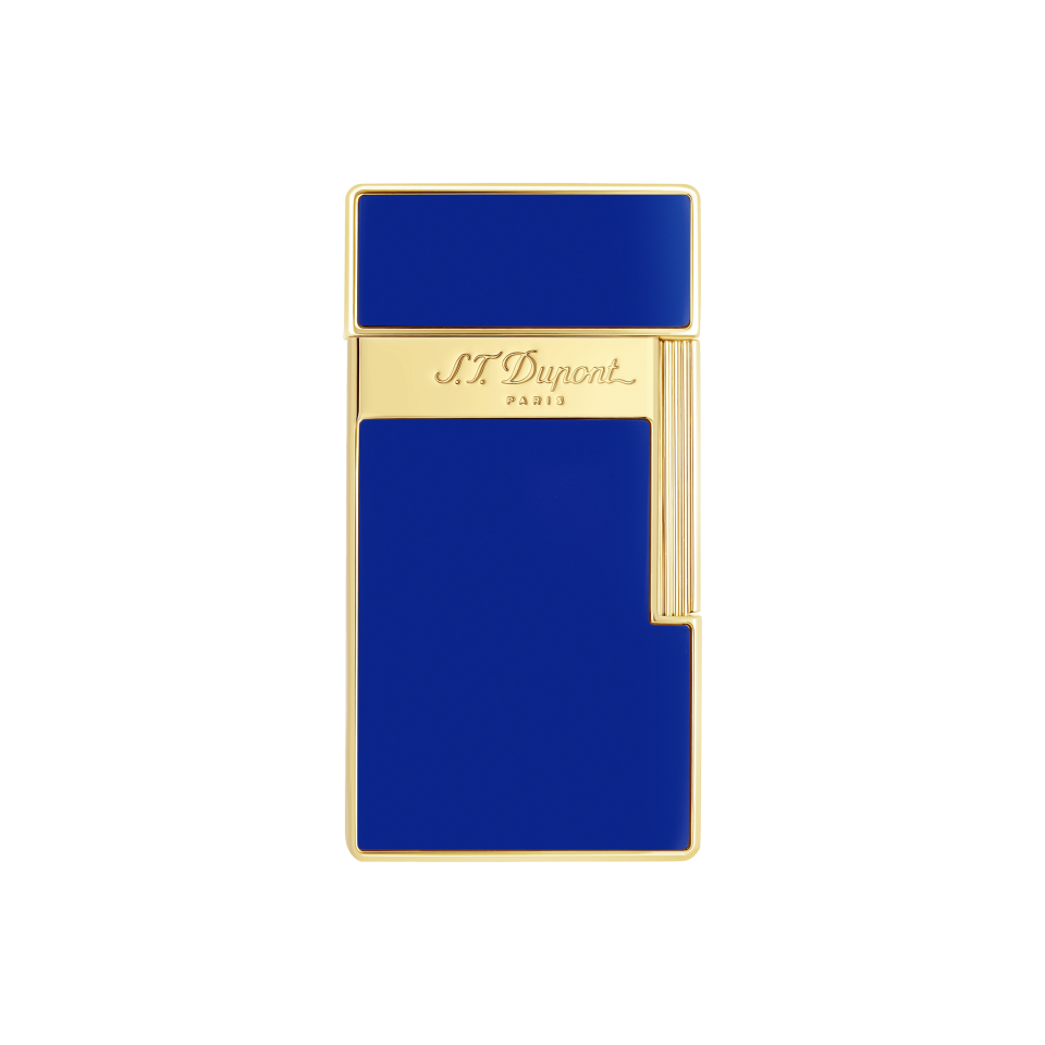 S.T. Dupont Biggy Gold & Mavi Lacquer Çakmak 25005