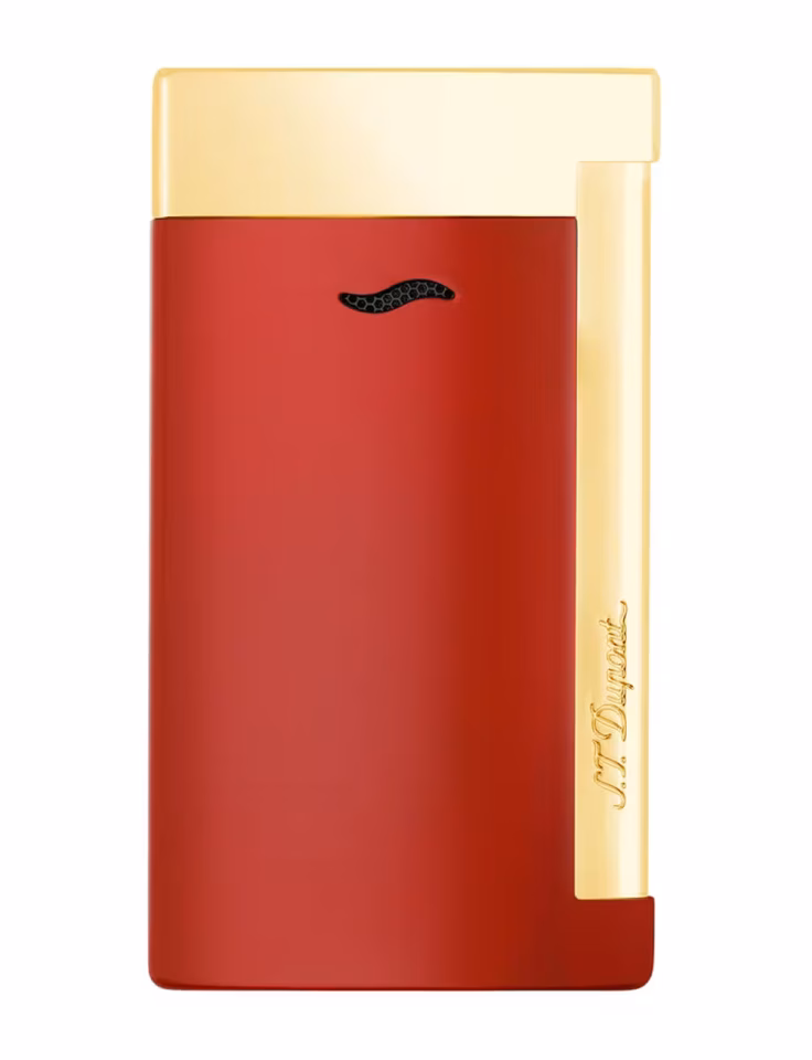S.T. Dupont Slim 7 Lotus Red Altın PVD Çakmak – 027707