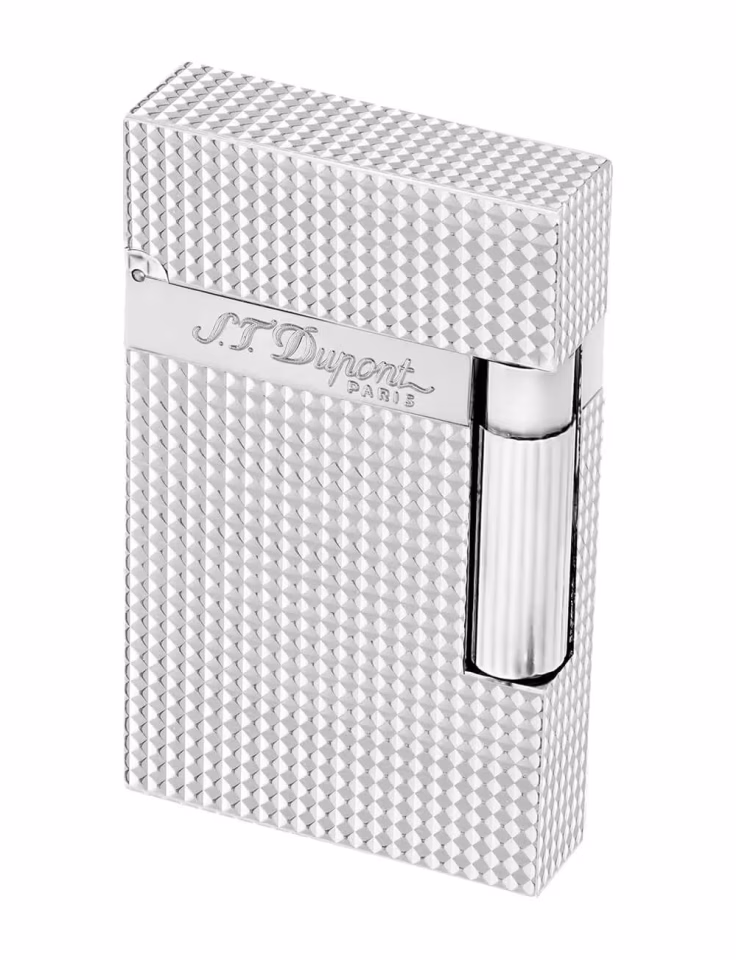 S.T. Dupont Ligne 2 Diamond Head Gümüş Kaplama Çakmak – 016184
