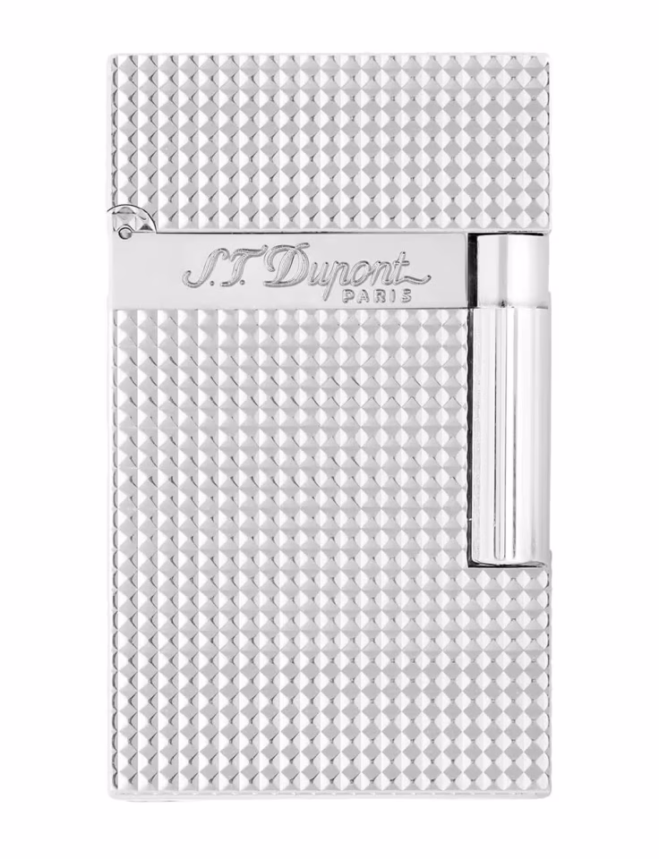 S.T. Dupont Ligne 2 Diamond Head Gümüş Kaplama Çakmak – 016184