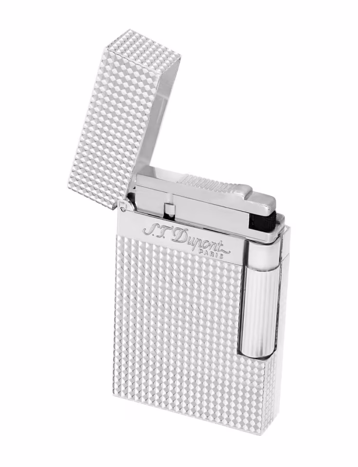 S.T. Dupont Ligne 2 Diamond Head Gümüş Kaplama Çakmak – 016184
