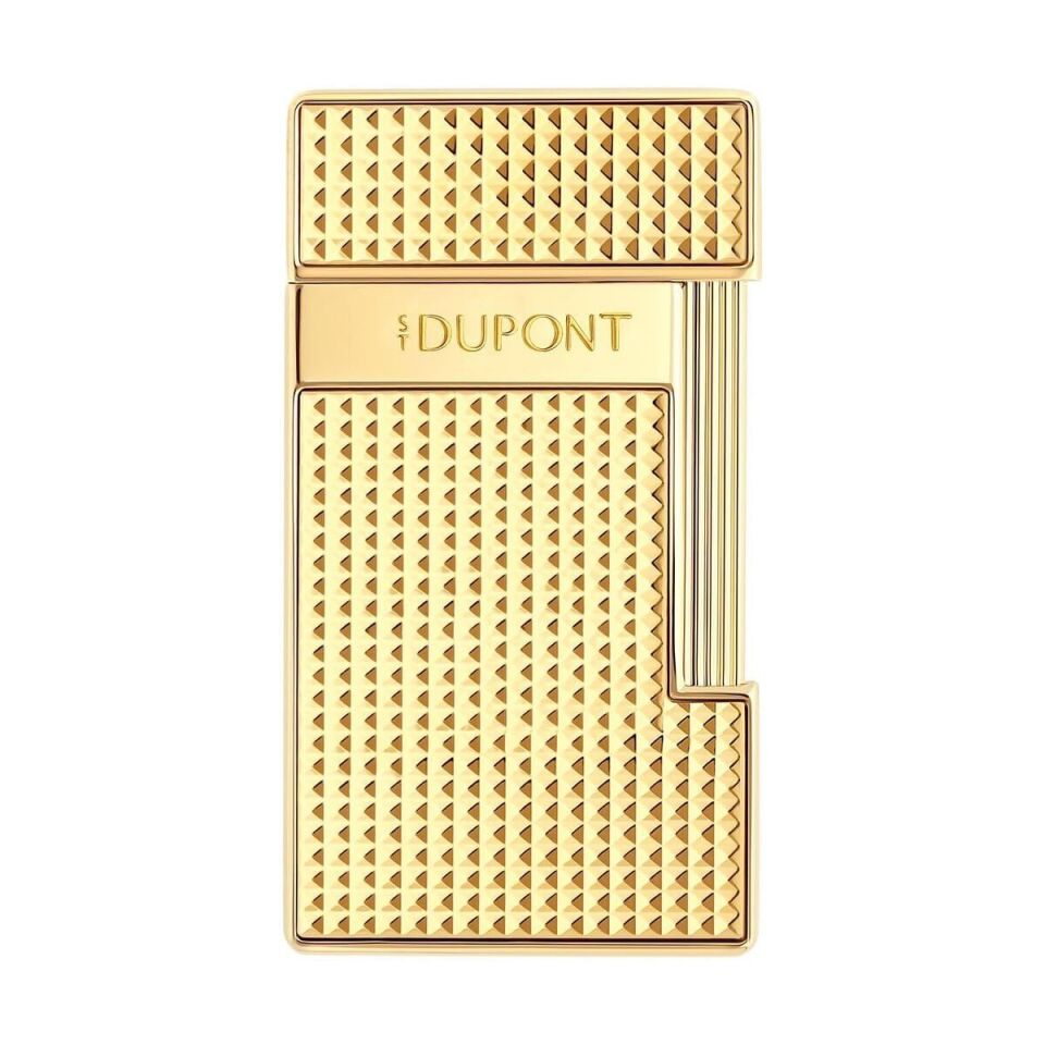 S.T. Dupont Slimmy Diamond Head Altın Çakmak – 028119