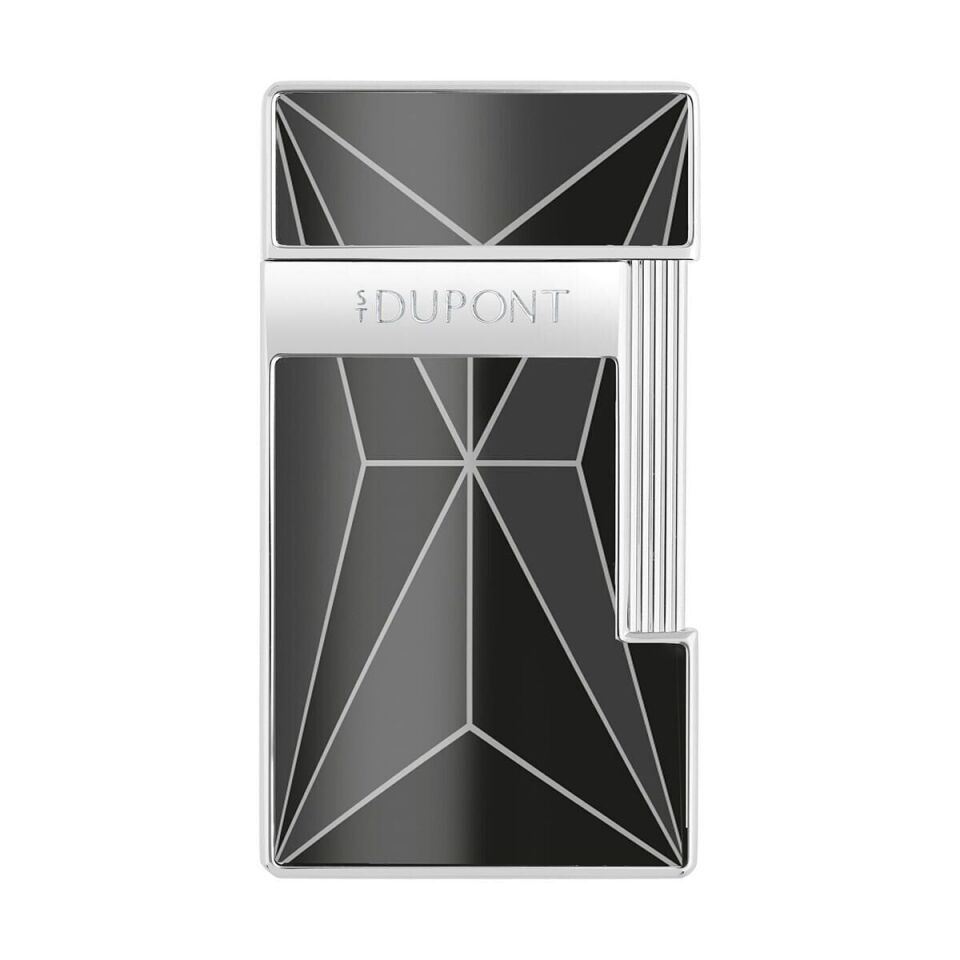 S.T. Dupont Slimmy Fire X Siyah Lake Krom Çakmak – 028277