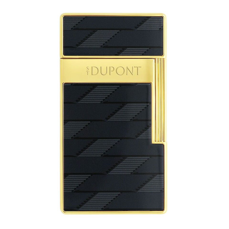 S.T. Dupont Biggy Monogram 1872 Siyah Altın Çakmak – 025079