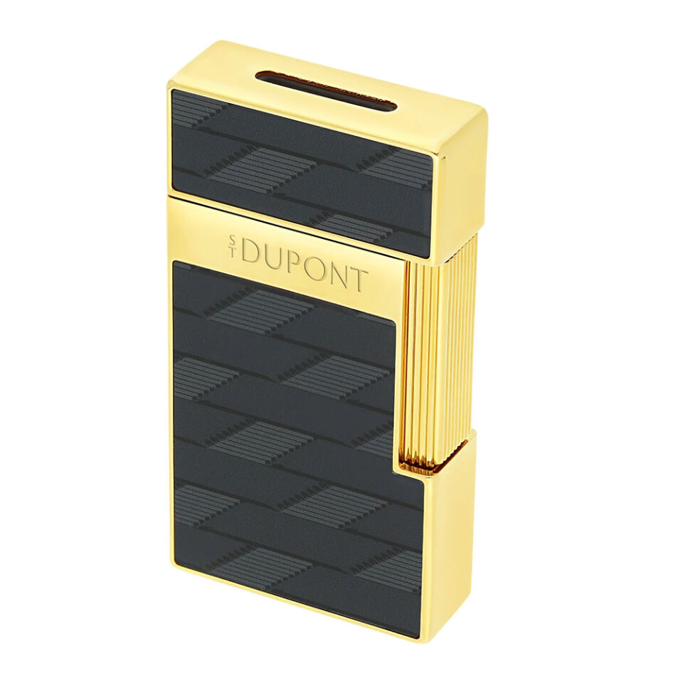 S.T. Dupont Biggy Monogram 1872 Siyah Altın Çakmak – 025079