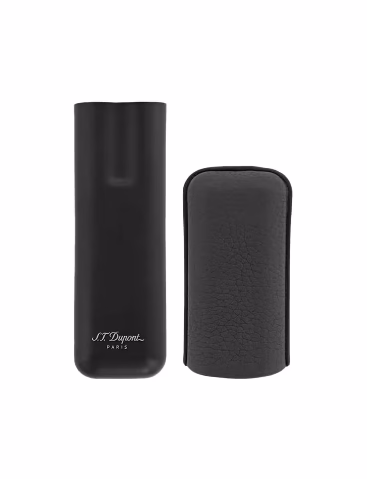 S.T. Dupont Siyah Deri Çift Puro Kılıfı – 183240