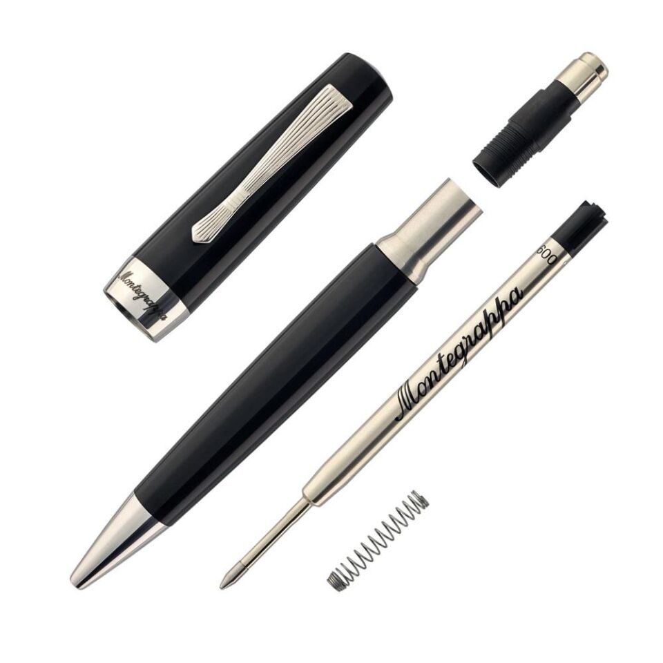 Montegrappa Elmo 02 Jet Black Tükenmez Kalem – ISE2RBAC