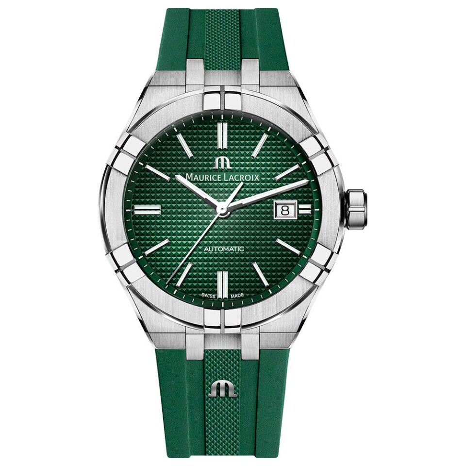Maurice Lacroix AIKON Automatic Date 42 mm Yeşil Otomatik Saat ML–AI6008SS000630-5