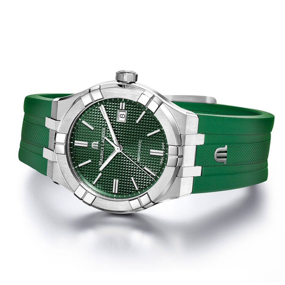Maurice Lacroix AIKON Automatic Date 42 mm Yeşil Otomatik Saat ML–AI6008SS000630-5