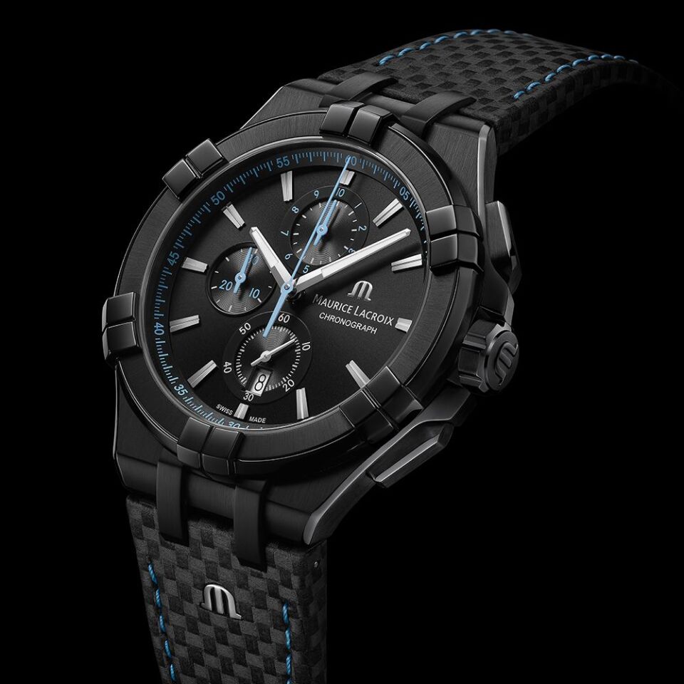 Maurice Lacroix AIKON Chronograph Limited Edition 44 mm Siyah Kadran Erkek Kol Saati ML–AI1018PVB01337-1