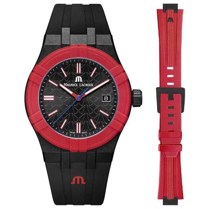 Maurice Lacroix AIKON #Tide Mahindra Racing Special Edition 40 mm Siyah Kadran Erkek Kol Saati ML–AI200804000400-J