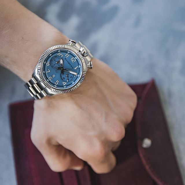 Bomberg BB-68 Smoked Light Blue Chronograph – BB_NS44CHSS.204.9