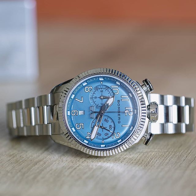 Bomberg BB-68 Smoked Light Blue Chronograph – BB_NS44CHSS.204.9
