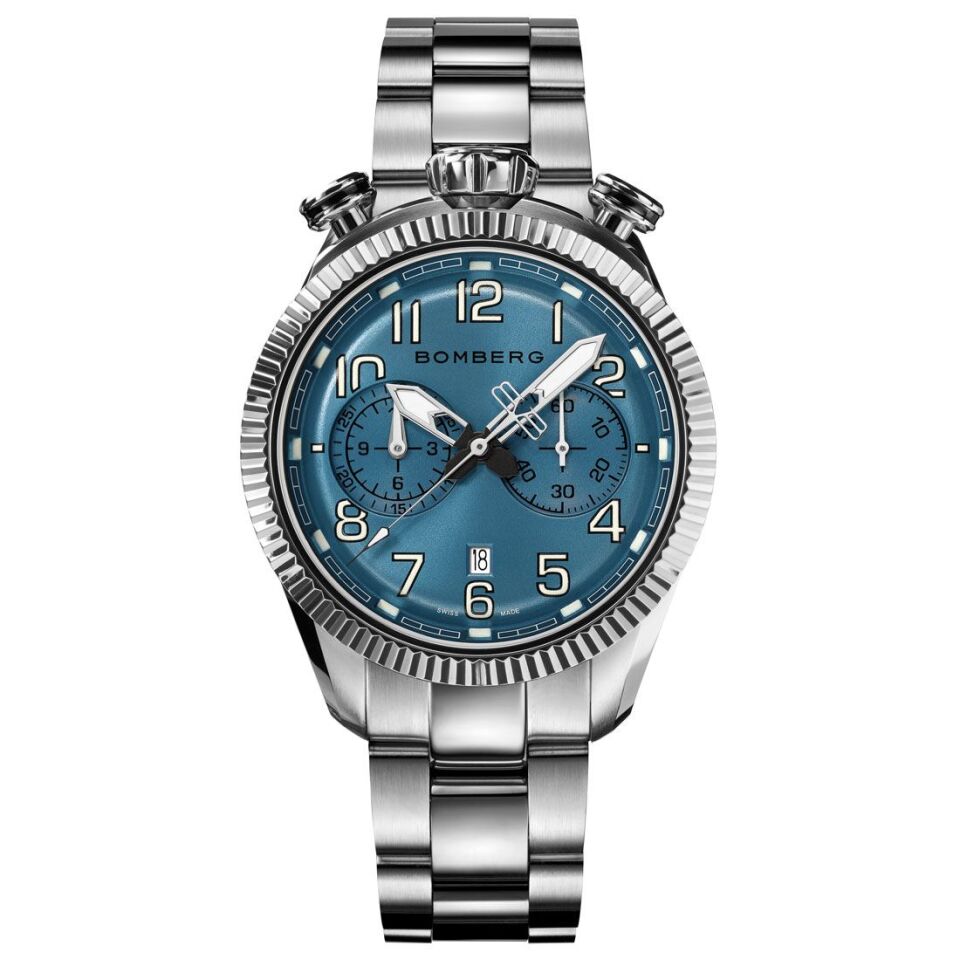 Bomberg BB-68 Smoked Light Blue Chronograph – BB_NS44CHSS.204.9