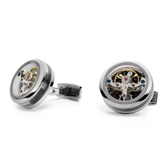 TF Est. 1968 Tourbillon Openside Stainless Steel Kol Düğmesi – CTO-SS01